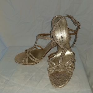 Antonio Melani Metallic Gold Heels